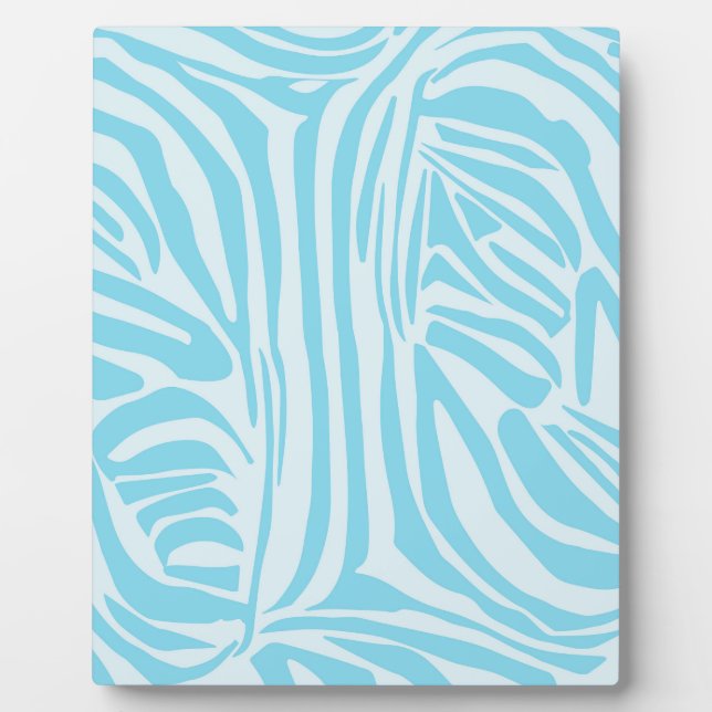 Placa Expositora Patrón de cebra azul (Frente)