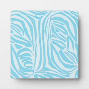 Placa Expositora Patrón de cebra azul