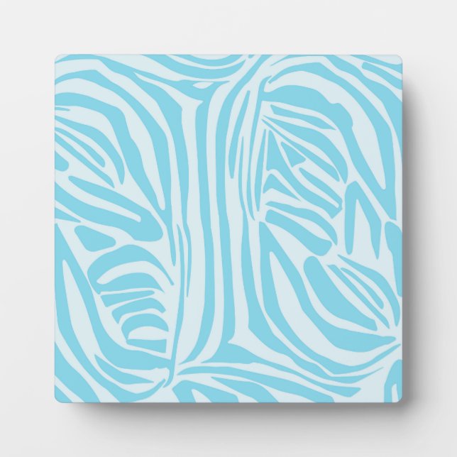 Placa Expositora Patrón de cebra azul (Frente)