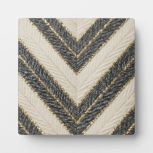 Placa Expositora Patrón de Chevron Zigzag Glam