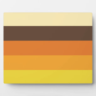 Placa Expositora Patrón de color retro a rayas de los años 70