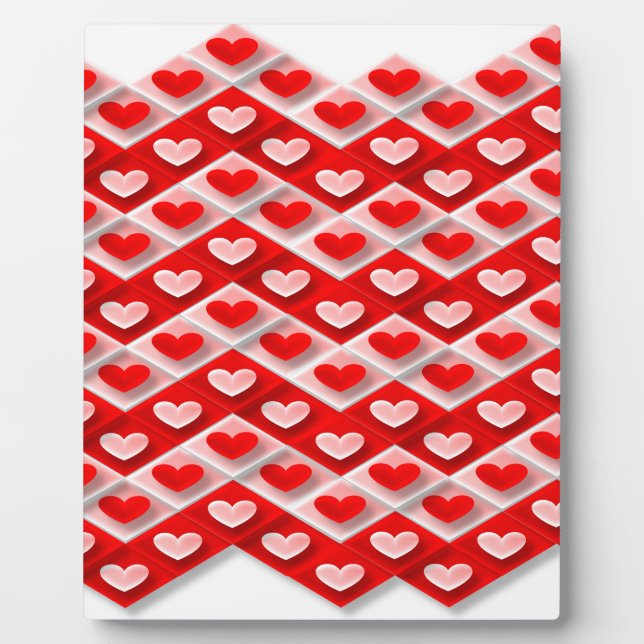 Placa Expositora Patrón de corazón de amor (Frente)