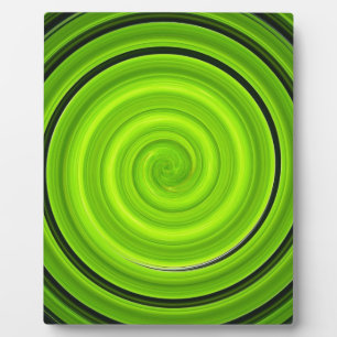 Placa Expositora Patrón de espiral verde-negro