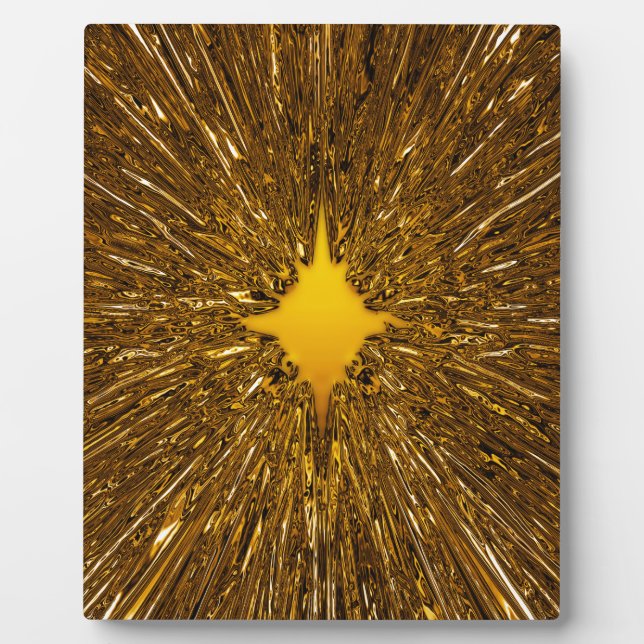 Placa Expositora Patrón de estrella de oro (Frente)