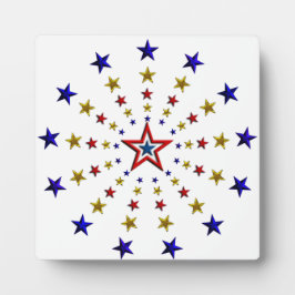 Placa Expositora Patrón de estrellas patrióticas