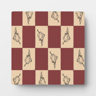 Placa Expositora Patrón de hojas dibujadas a mano