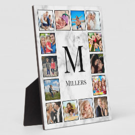 Placa Expositora Patrón de Piedra de Mármol Blanco