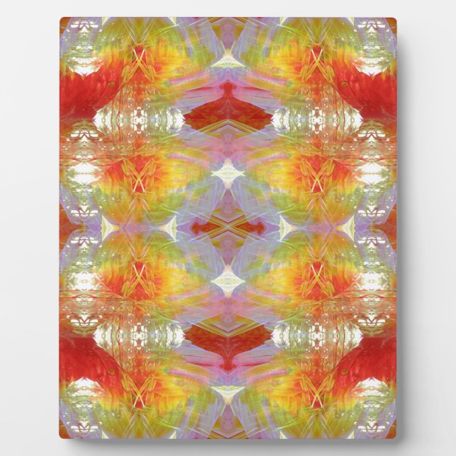 Placa Expositora Patrón de plumas de loro (Frente)