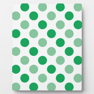 Placa Expositora Patrón de puntos de polka verde