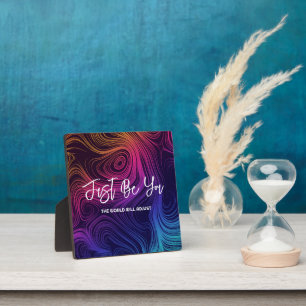 Placa Expositora Patrón de remolinos groovy para ser tú mismo