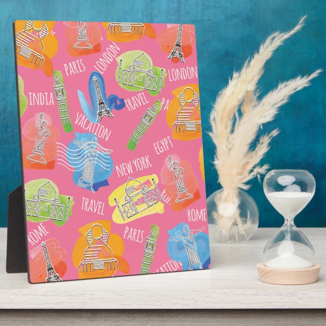 Placa Expositora Patrón de ubicaciones de viaje (Lado)