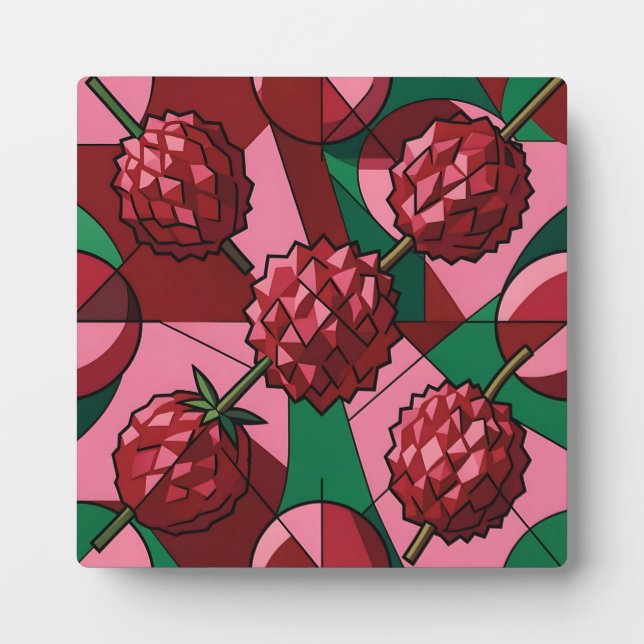 Placa Expositora Patrón Geométrico de Lichi (Frente)