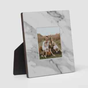 Placa Expositora Patrón moderno de mármol gris y negro