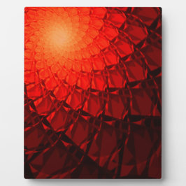 Placa Expositora Patrón rojo fractal