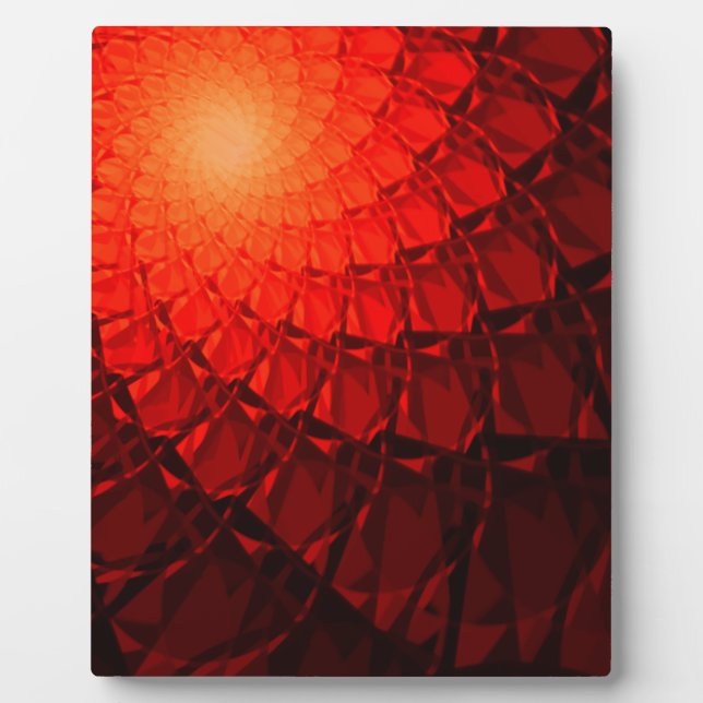 Placa Expositora Patrón rojo fractal (Frente)