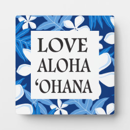 Placa Expositora PATRÓN TIARE EN AZUL- "Ohana"