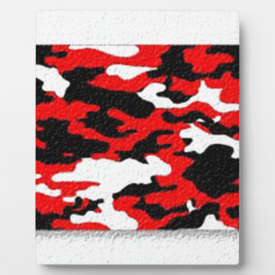 Placa Expositora Patrones rojos de camuflaje