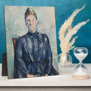 Placa Expositora Paul Cezanne   Retrato de Madame Cezanne, c.1890