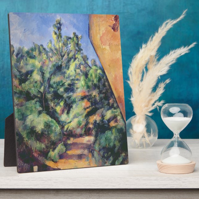 Placa Expositora Paul Cezanne | Roca roja, c.1895 (aceite sobre lie (Lado)