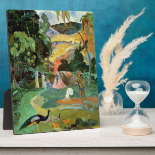Placa Expositora Paul Gauguin   Matamoe o Paisaje con pavos reales