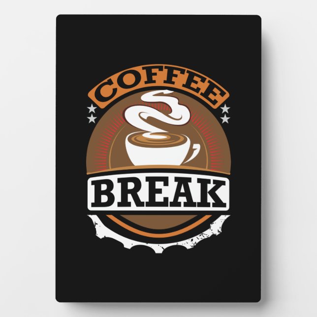 Placa Expositora Pausa de café de arte (Frente)