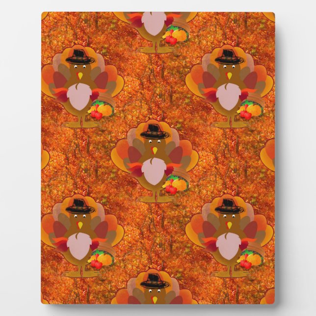 Placa Expositora pavo de acción de gracias (Frente)