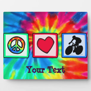 Placa Expositora Paz, amor, ciclismo