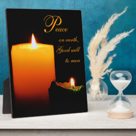 Placa Expositora Paz, en la Tierra, buena voluntad para los hombres