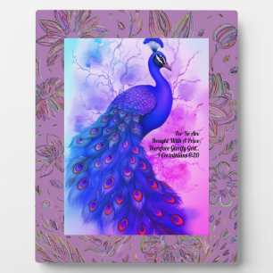 Placa Expositora Peacock azul y de lavanda