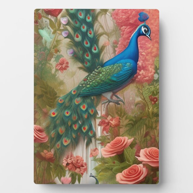 Placa Expositora Peacock in Apricot Rose Garden (Frente)