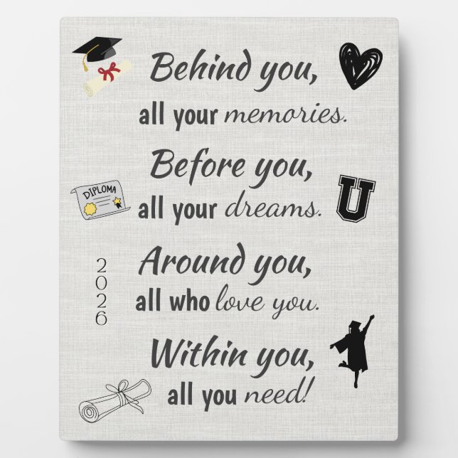 Placa Expositora Pedestal Sign for Graduate (Frente)