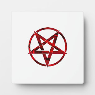 Placa Expositora Pentagrama del Diablo Rojo