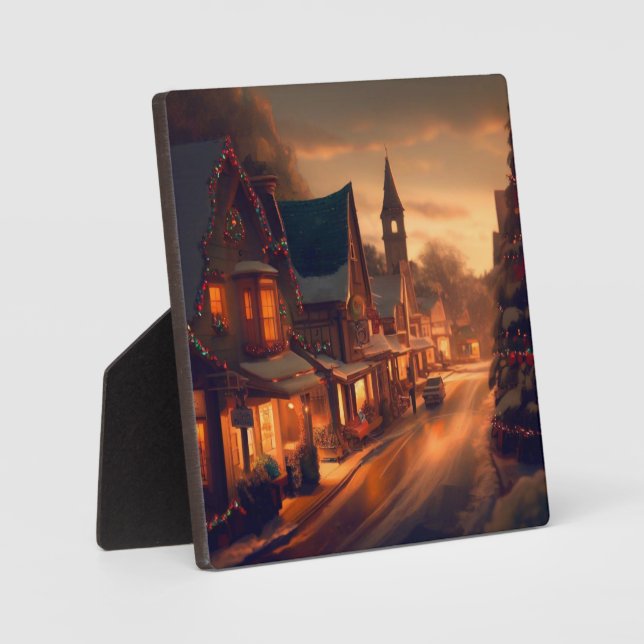 Placa Expositora Pequeña ciudad de navidades 1 (Anverso)