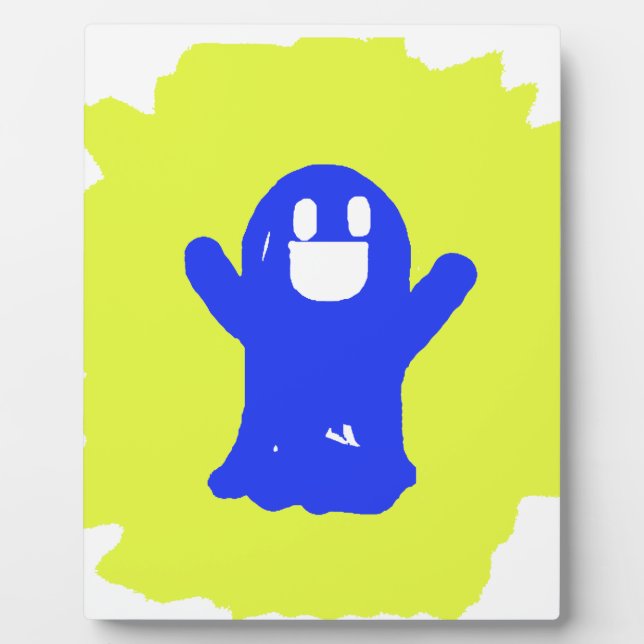 Placa Expositora Pequeño fantasma azul (Frente)