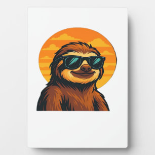 Placa Expositora Perezoso Relajado con Gafas de Sol - Vibraciones R