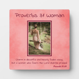 Placa Expositora Pergamino rosado Proverbs 31
