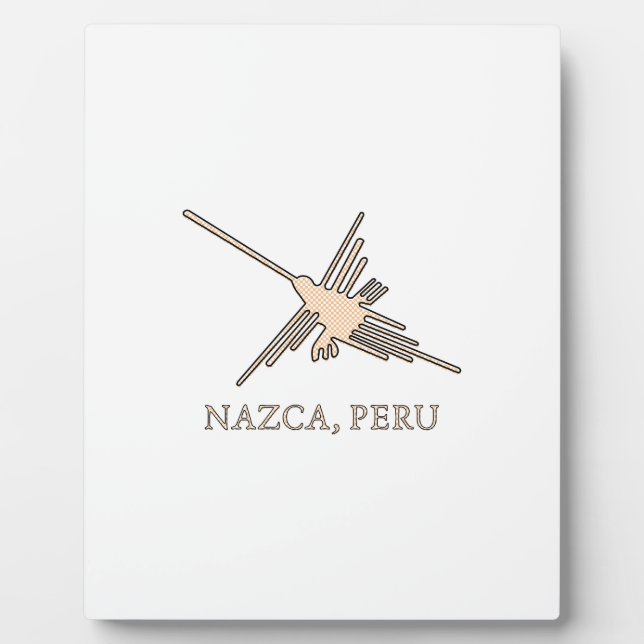 Placa Expositora Periódico Geoglyph de Nazca Hummingbird (Frente)