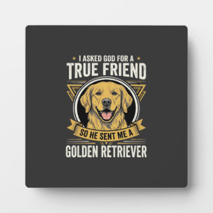 Placa Expositora Perro amigo verdadero Retriever Dorado