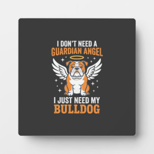 Placa Expositora Perro Ángel de la Guarda Bulldog