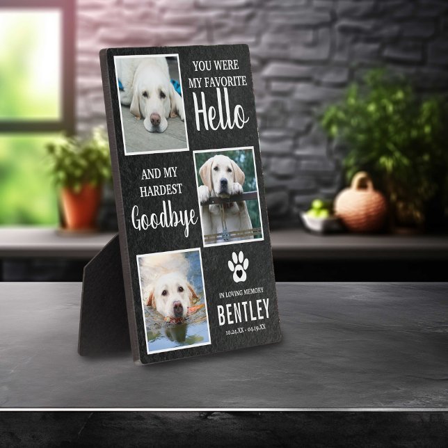Placa Expositora Perro conmemorativo de la foto del mascota Keepsak (Subido por el creador)