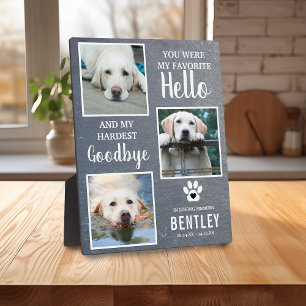 Placa Expositora Perro conmemorativo de la foto del mascota Keepsak