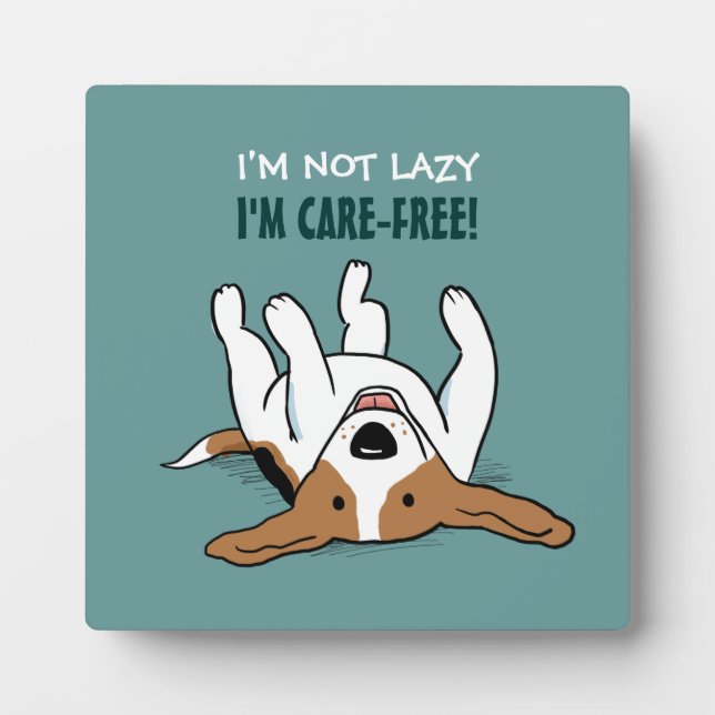 Placa Expositora Perro de caricatura beagle lindo con texto Persona (Frente)