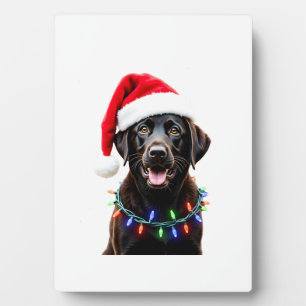 Placa Expositora Perro de pijama de luces de árbol de Navidad Black