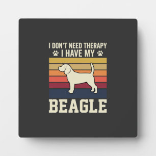 Placa Expositora Perro de Terapia Beagle Vintage Retro