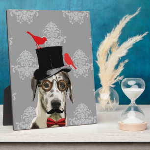 Placa Expositora Perro divertido de steampunk