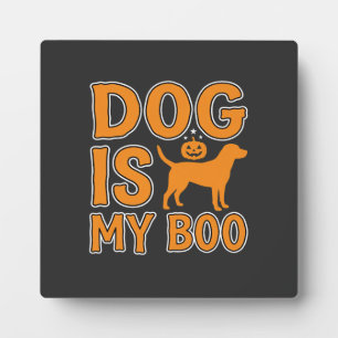 Placa Expositora Perro Es Mi Boo Halloween Perro