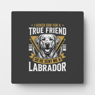 Placa Expositora Perro Labrador amigo verdadero
