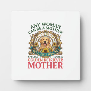 Placa Expositora Perro Madre Retriever Dorado Girasoles Abejas_1