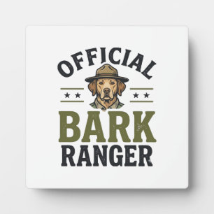 Placa Expositora Perro Oficial de Ranger de corte vintage gráfico_1