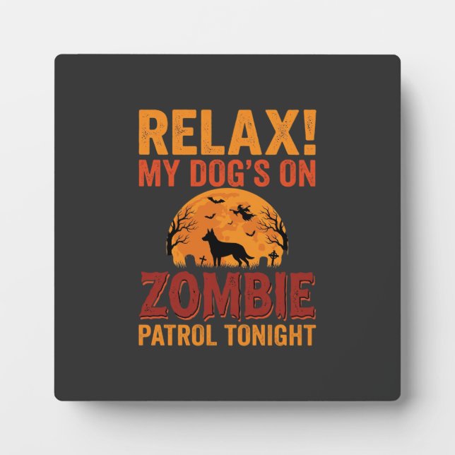 Placa Expositora Perro Patrulla Zombie Halloween (Frente)